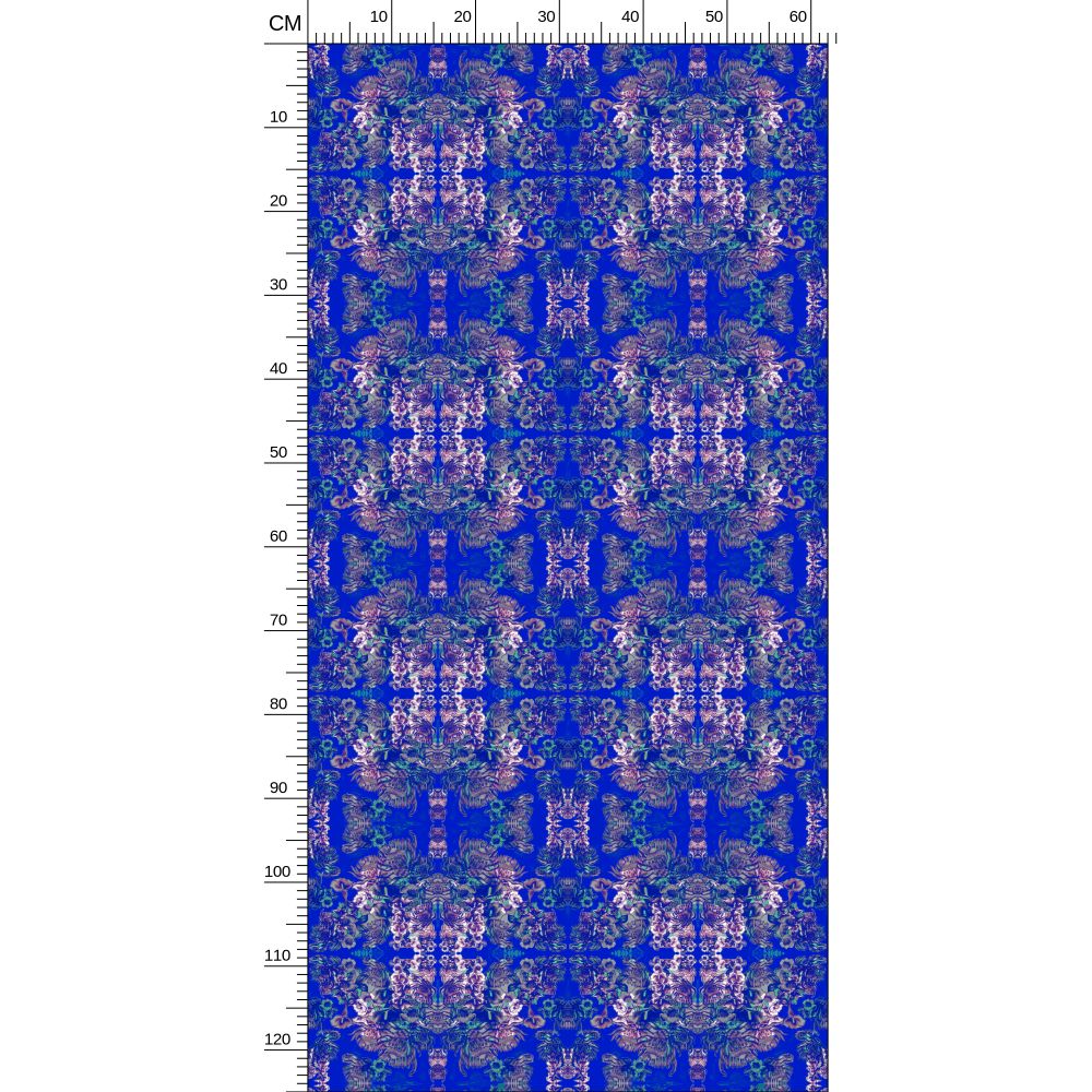 Repeat Pattern Wallpaper.   Ophelia Electric Blue