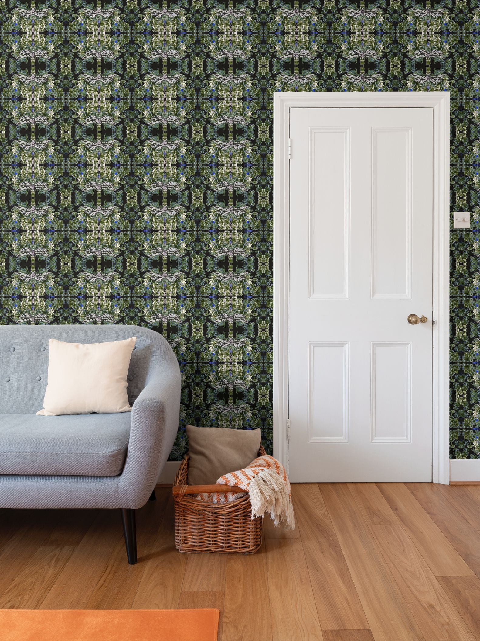 Repeat Pattern Wallpaper.  Ophelia Dragonfly