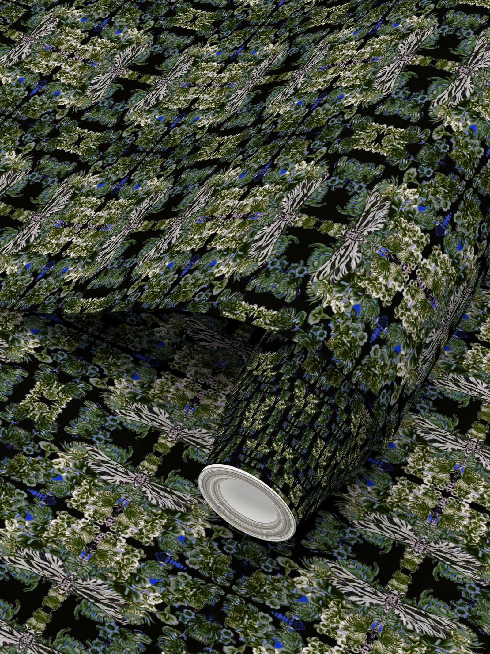 Repeat Pattern Wallpaper.  Ophelia Dragonfly