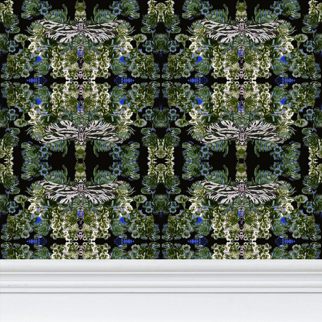 Repeat Pattern Wallpaper.  Ophelia Dragonfly