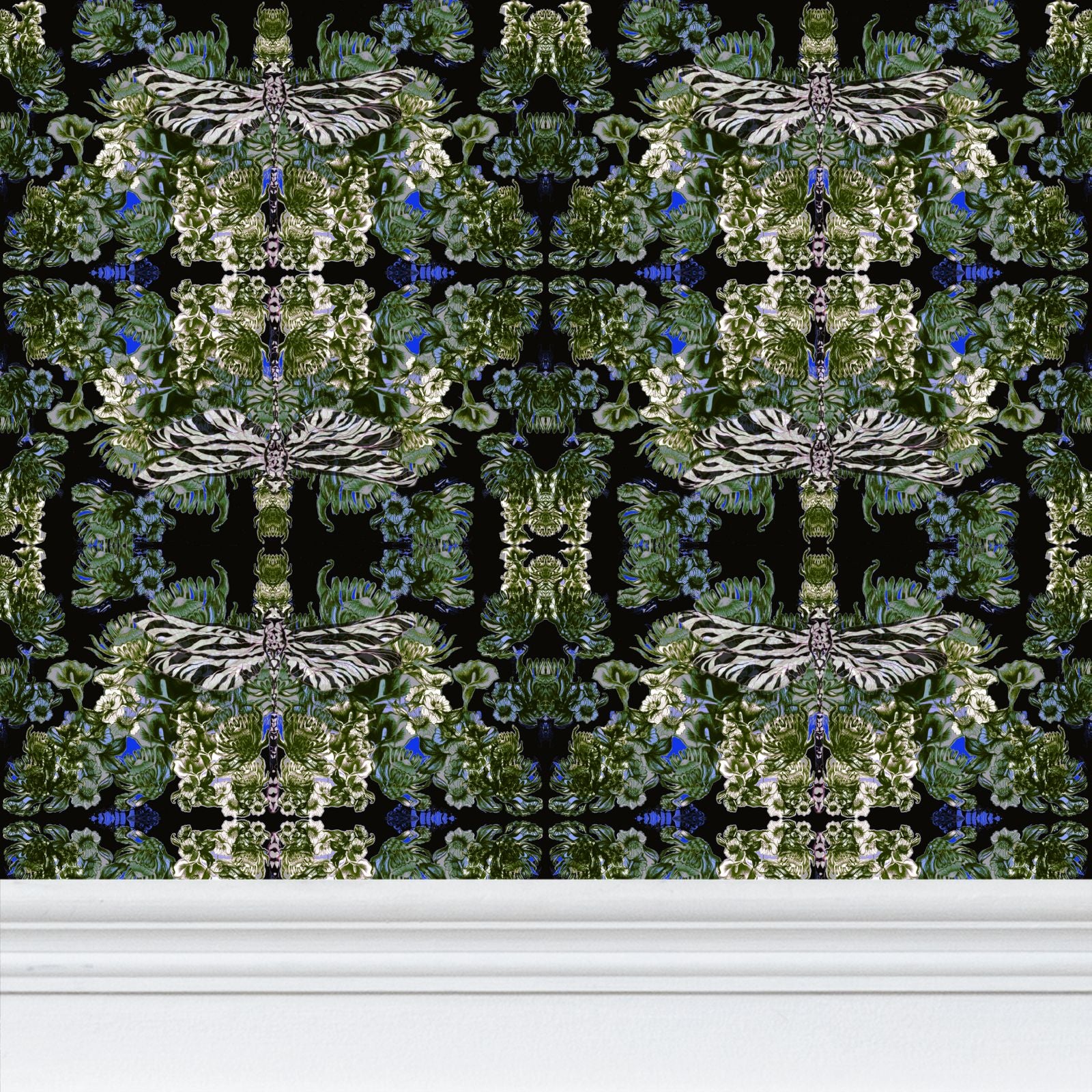 Repeat Pattern Wallpaper.  Ophelia Dragonfly