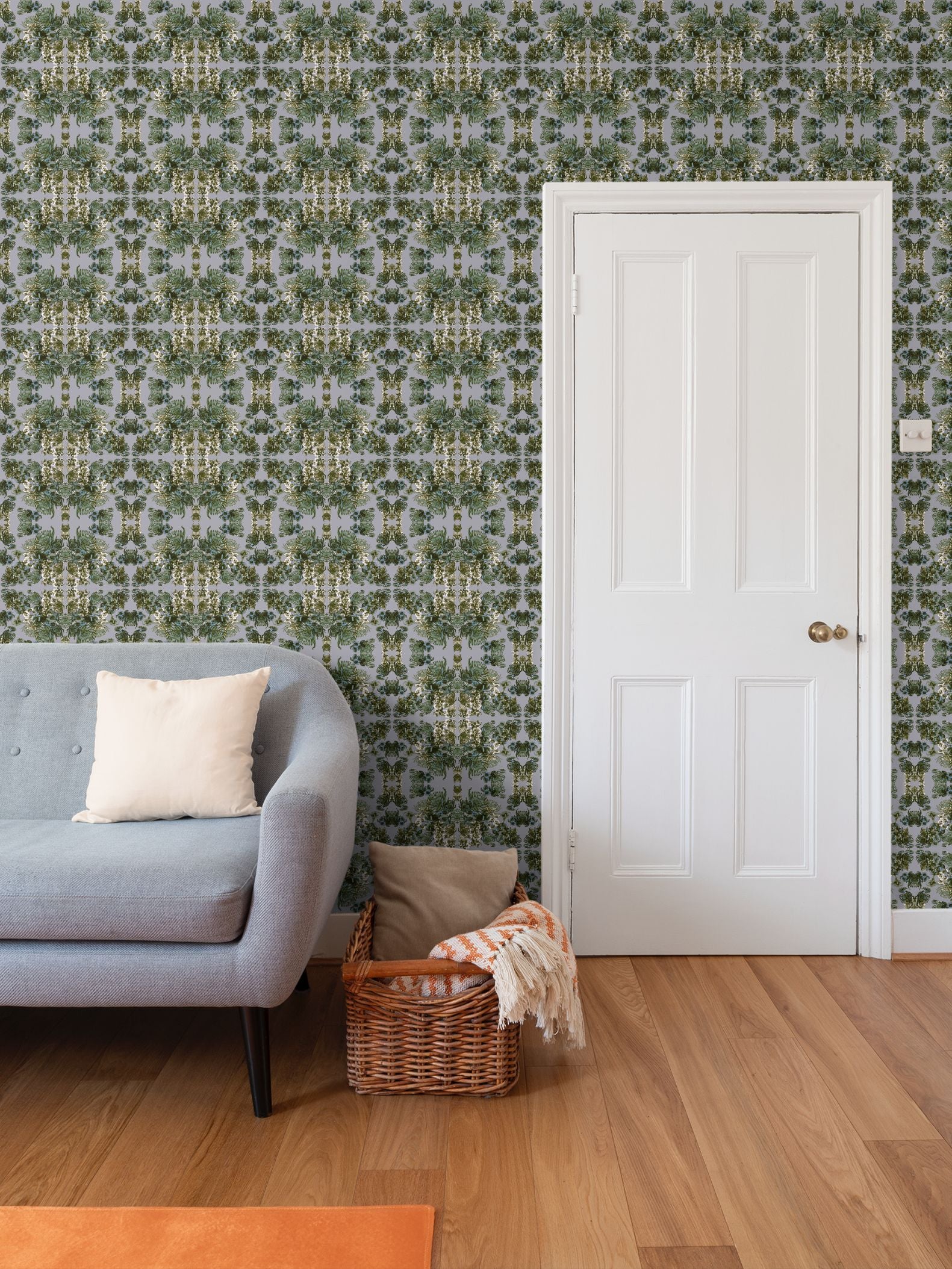 Repeat Pattern Wallpaper.  Ophelia Grey