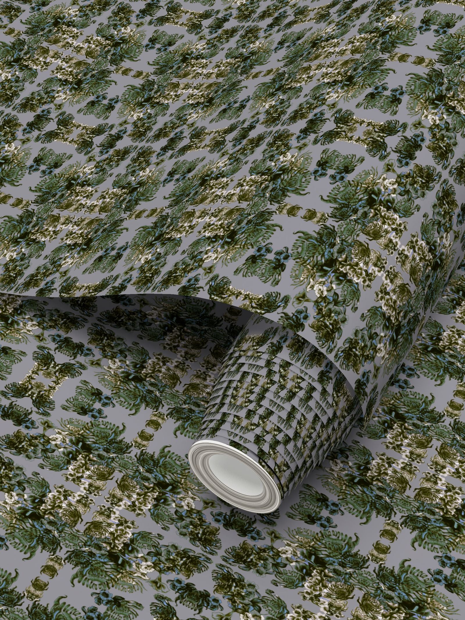 Repeat Pattern Wallpaper.  Ophelia Grey