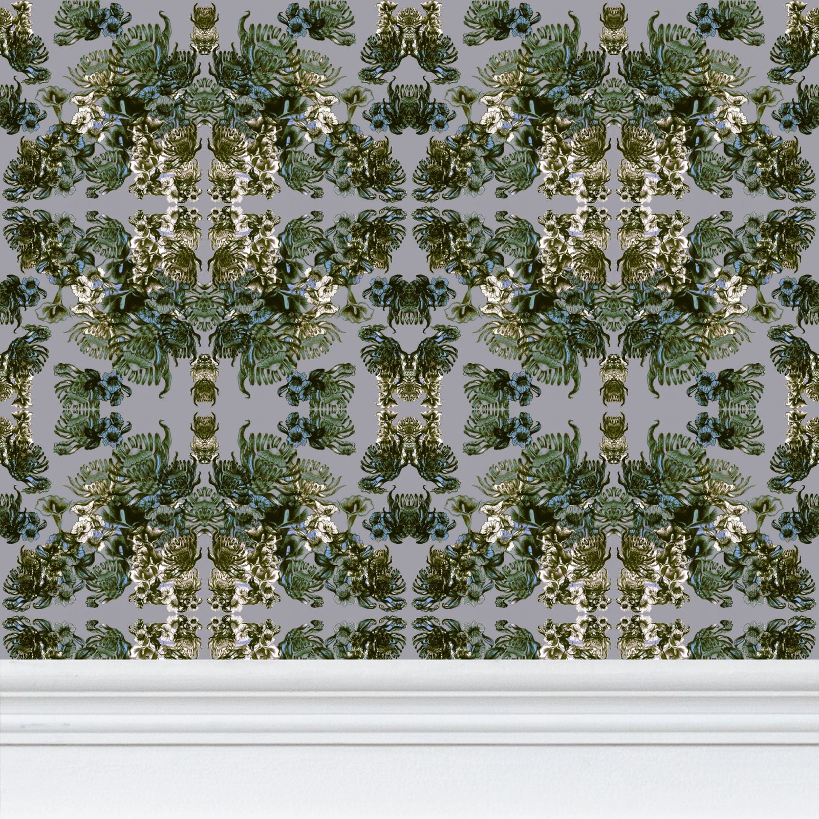 Repeat Pattern Wallpaper.  Ophelia Grey