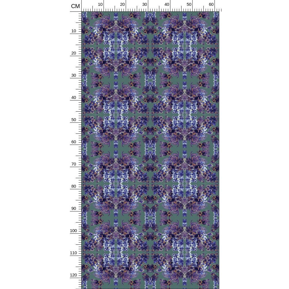 Repeat Pattern Wallpaper.  Ophelia. Violet
