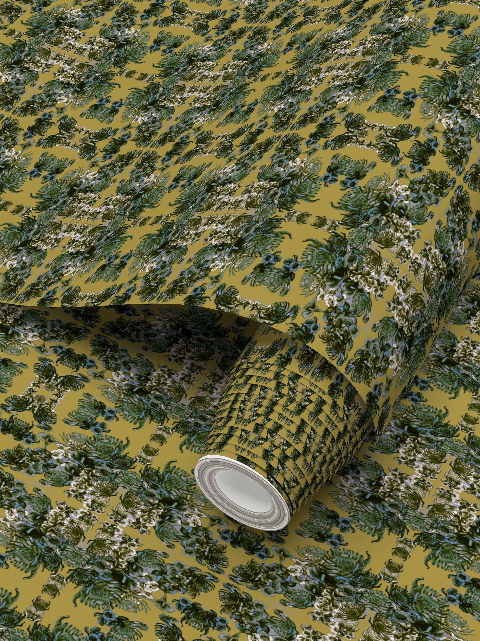 Repeat Pattern Wallpaper.   Ophelia Ochre