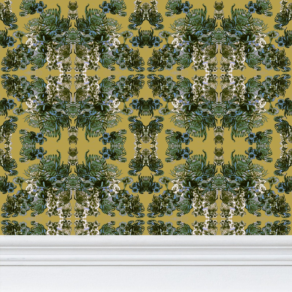 Repeat Pattern Wallpaper.   Ophelia Ochre