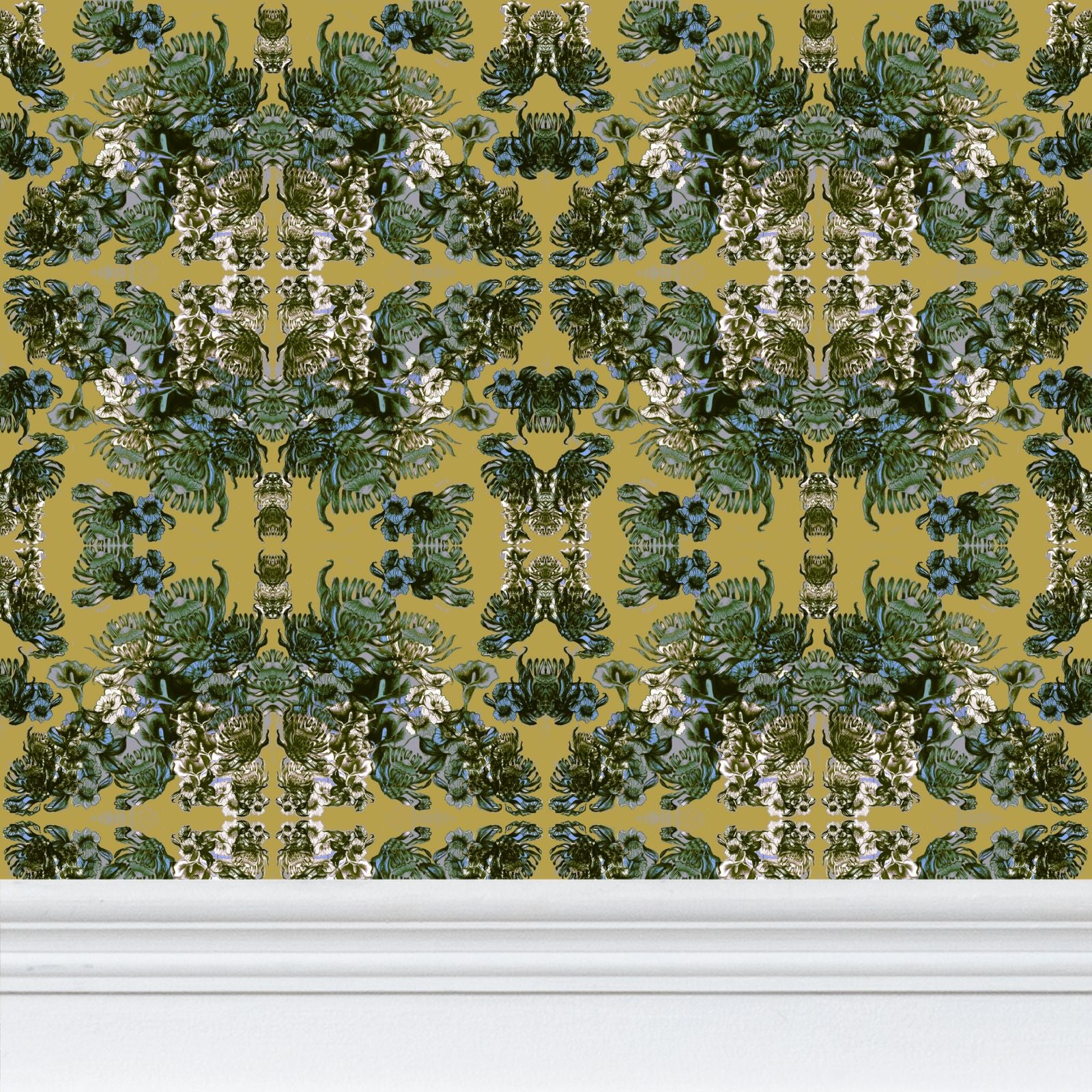Repeat Pattern Wallpaper.   Ophelia Ochre