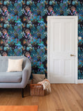 Repeat Pattern Wallpaper.  Calla Teal