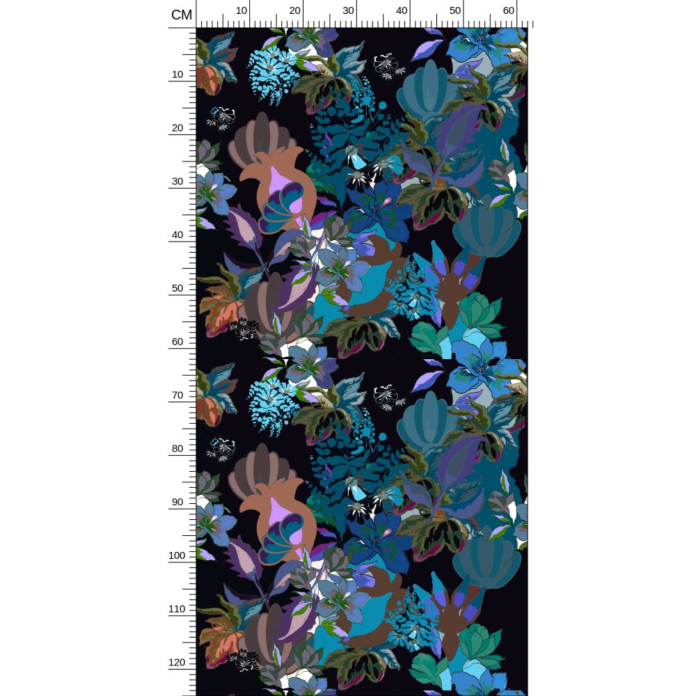 Repeat Pattern Wallpaper.  Calla Teal