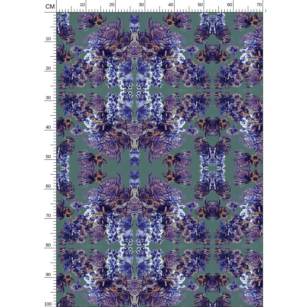 Repeat Pattern Fabric.   Ophelia Violet