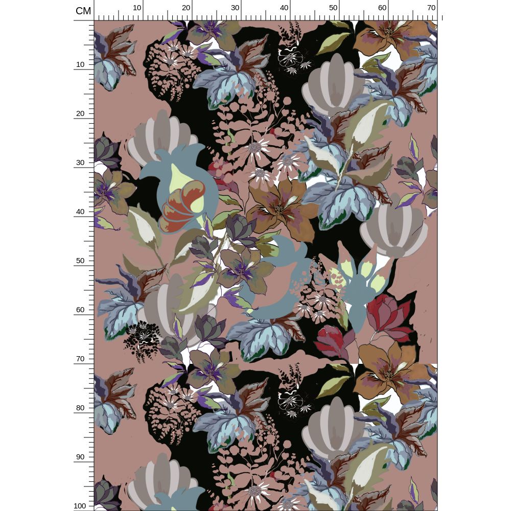 Repeat Pattern Fabric.  Calla Stone