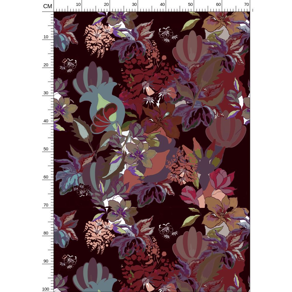 Repeat Pattern Fabric.  Calla Spice