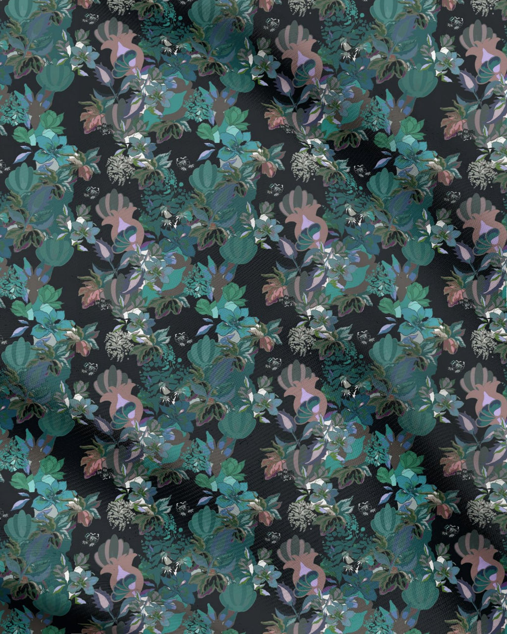 Repeat Pattern Fabric.  Calla Teal