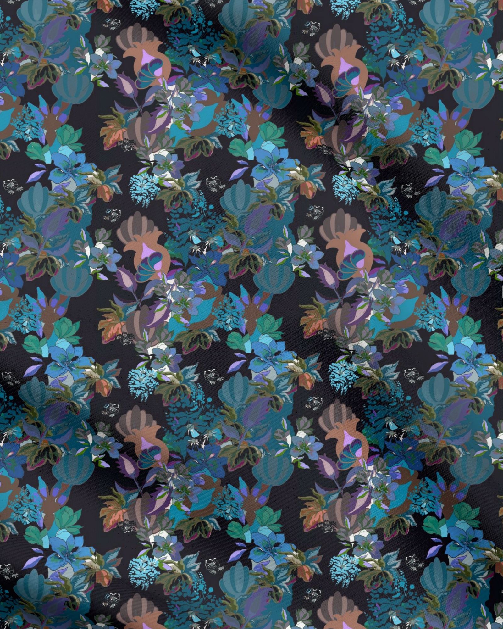 Repeat Pattern Fabric.  Calla Teal