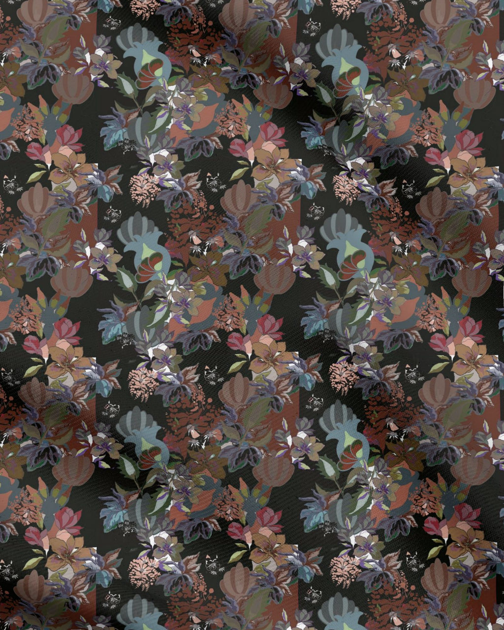 Repeat Pattern Fabric.   Calla Black