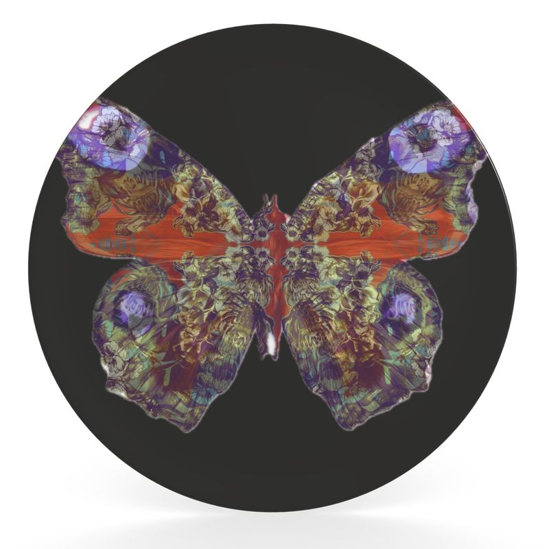 Decorative Plate. Papillon Rouge 1