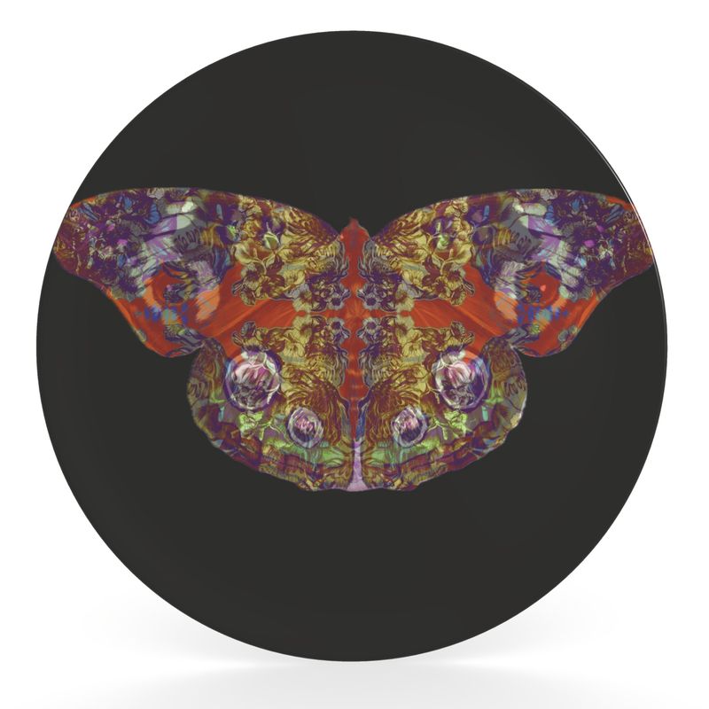 Decorative Plate. Papillon Rouge 2