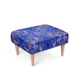 Footstool. Ophelia Electric Blue
