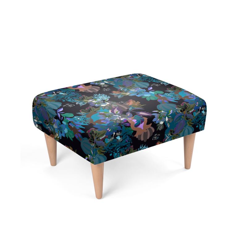 Footstool.     Calla Teal
