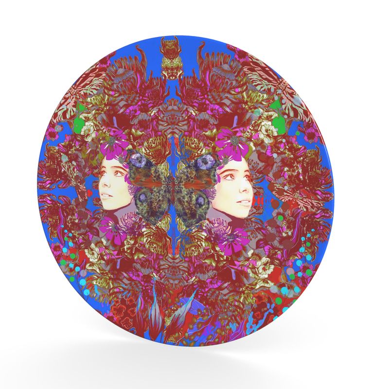 Decorative Plate. Emelia Bloom Blue