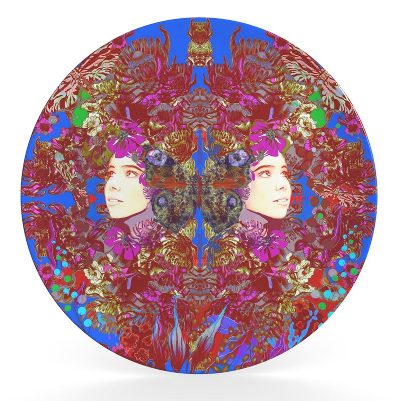 Decorative Plate. Emelia Bloom Blue