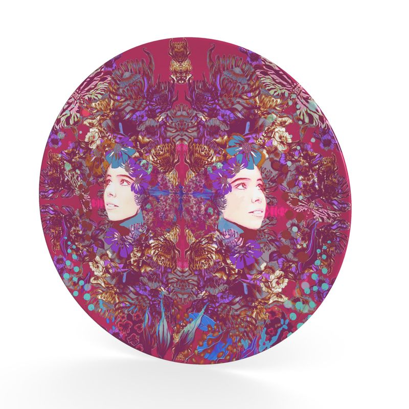 Decorative Plate.   Emelia Bloom Pink