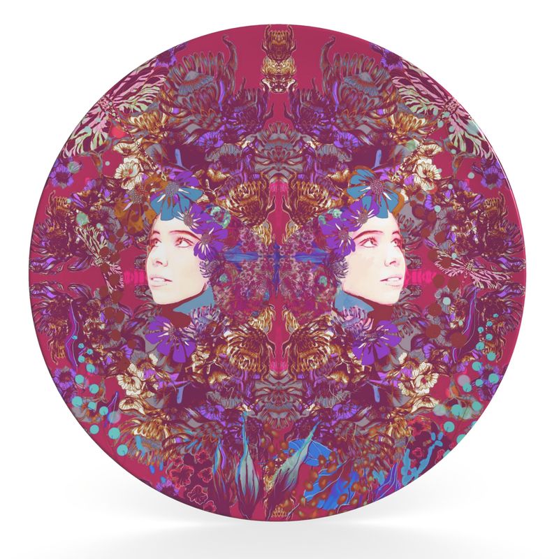 Decorative Plate.   Emelia Bloom Pink