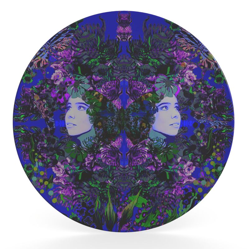 Decorative Plate    Emelia Bloom Sapphire