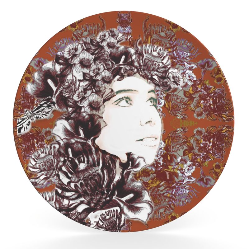 Decorative Plate      Emelia Orange
