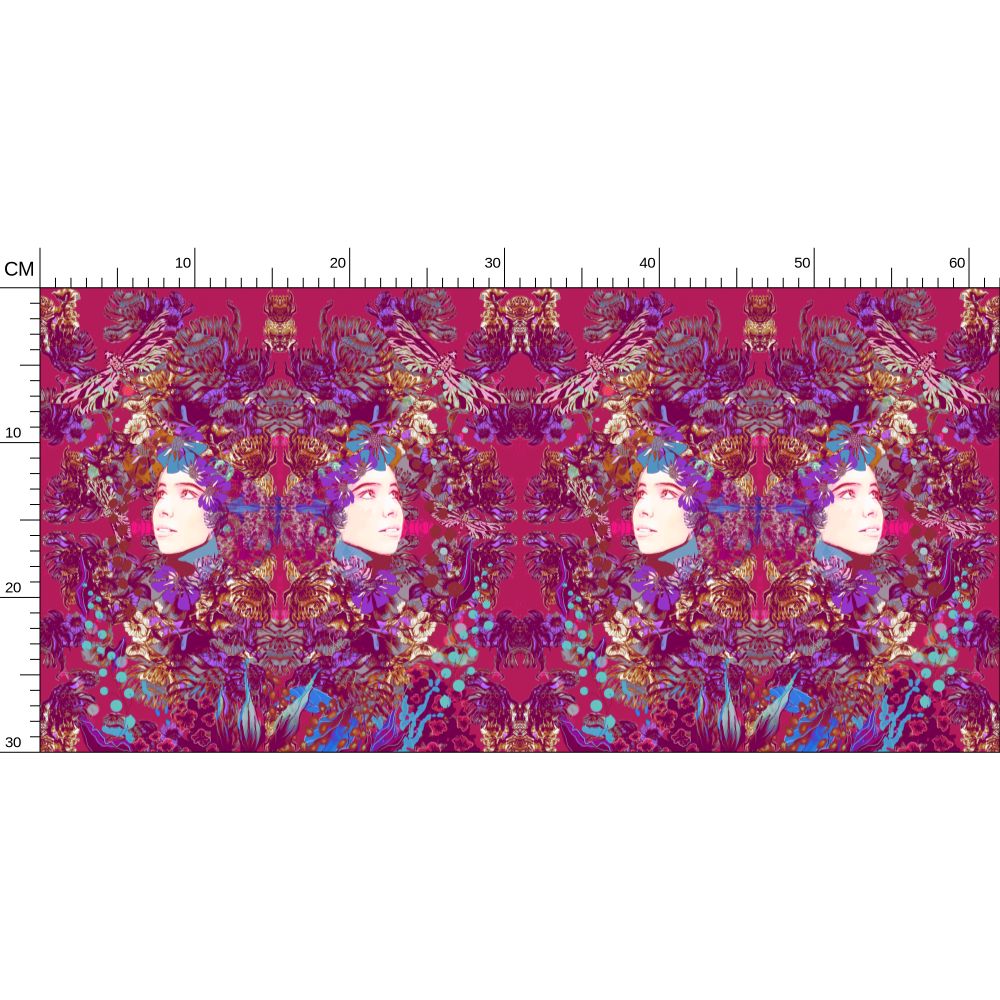 Repeat Pattern Wallpaper. Emelia Bloom Pink