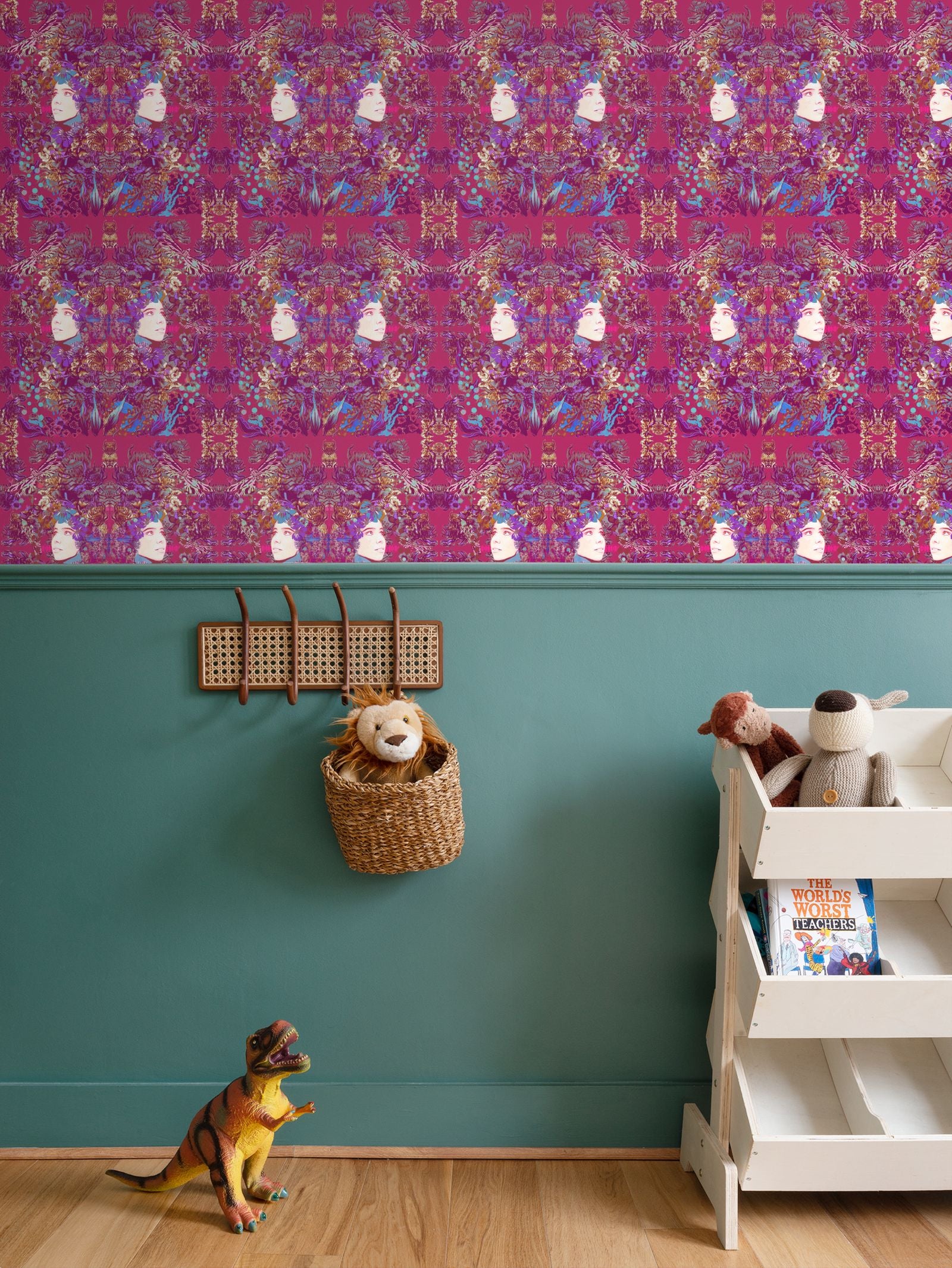 Repeat Pattern Wallpaper. Emelia Bloom Pink