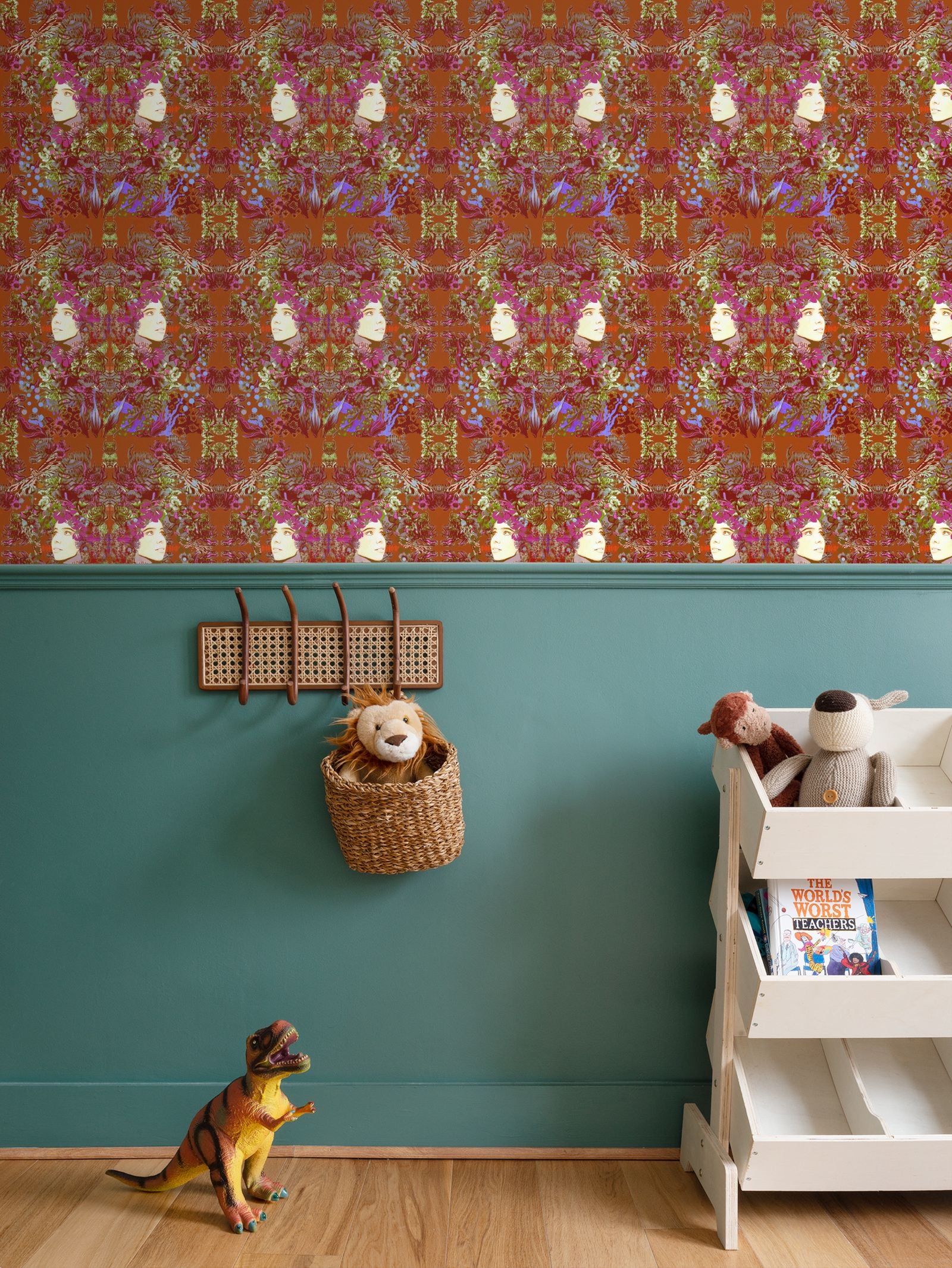 Repeat Pattern Wallpaper. Emelia Bloom Fire