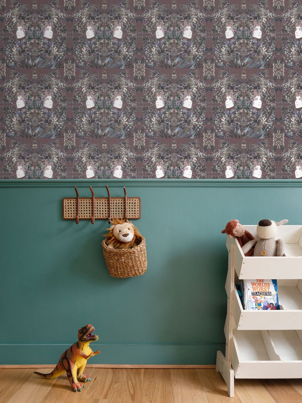 Repeat Pattern Wallpaper. Emelia Bloom Stone