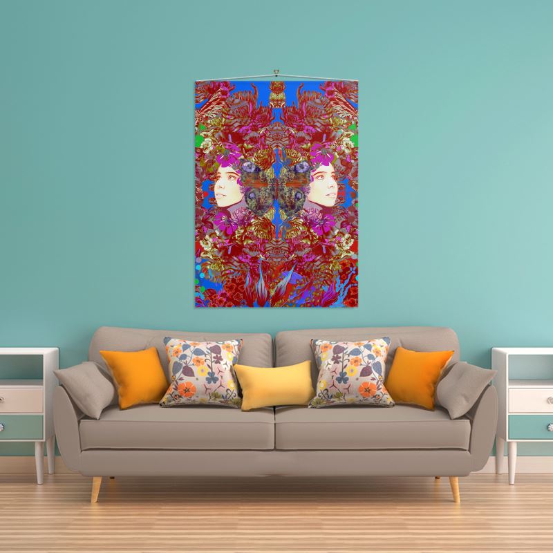 Wall Hanging. Emelia Bloom Blue