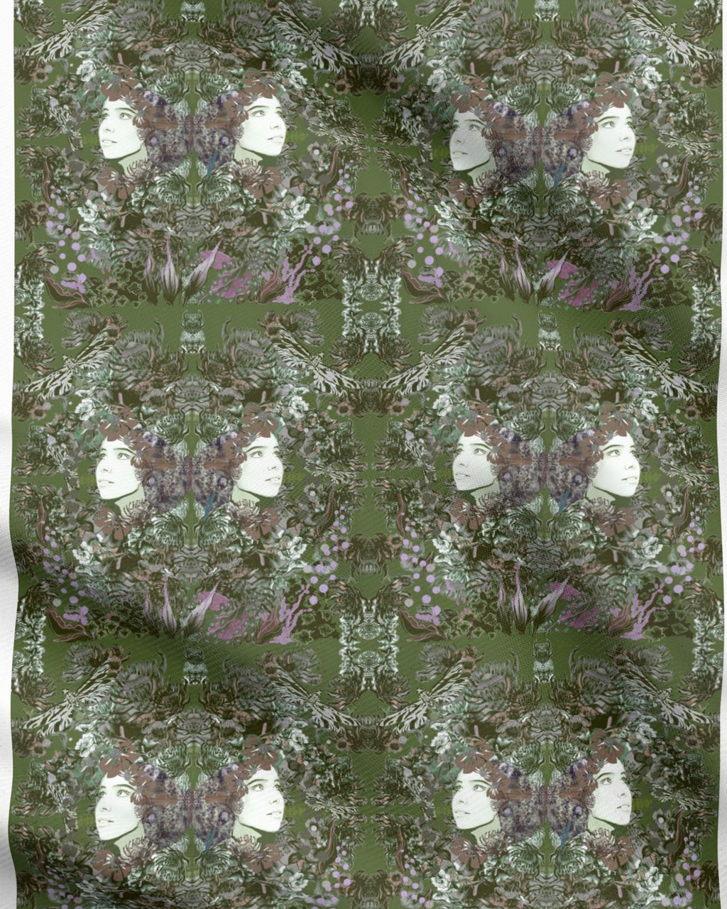 Fabric Printing. Emelia Bloom Fern