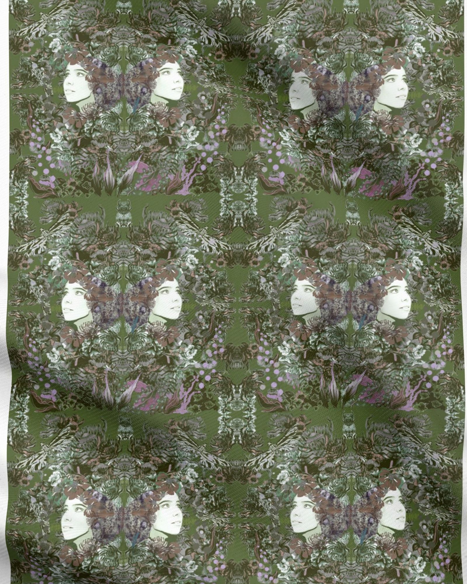 Fabric Printing. Emelia Bloom Fern