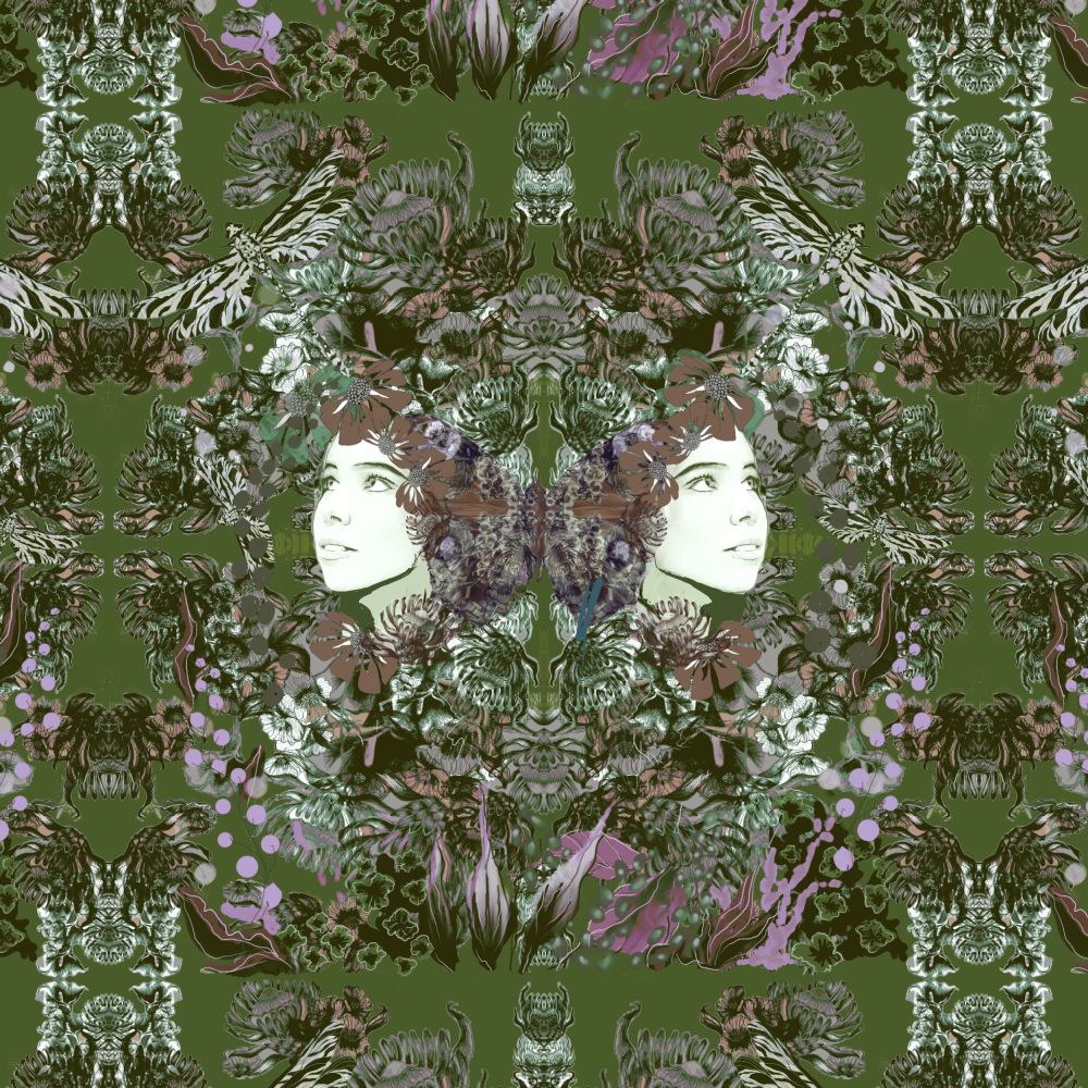 Fabric Printing. Emelia Bloom Fern