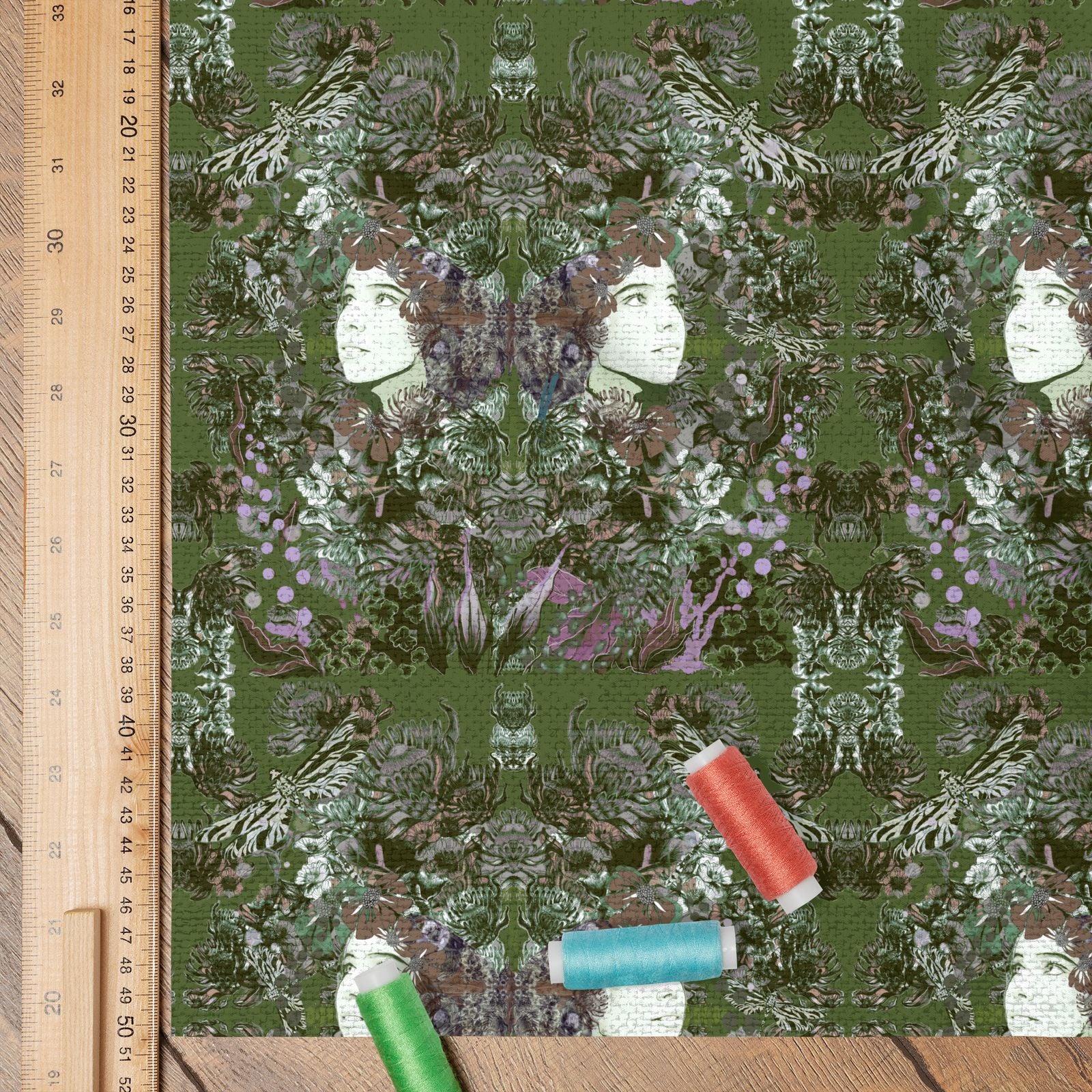 Fabric Printing. Emelia Bloom Fern