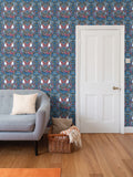 Repeat Pattern Wallpaper Emelia Bloom Royal