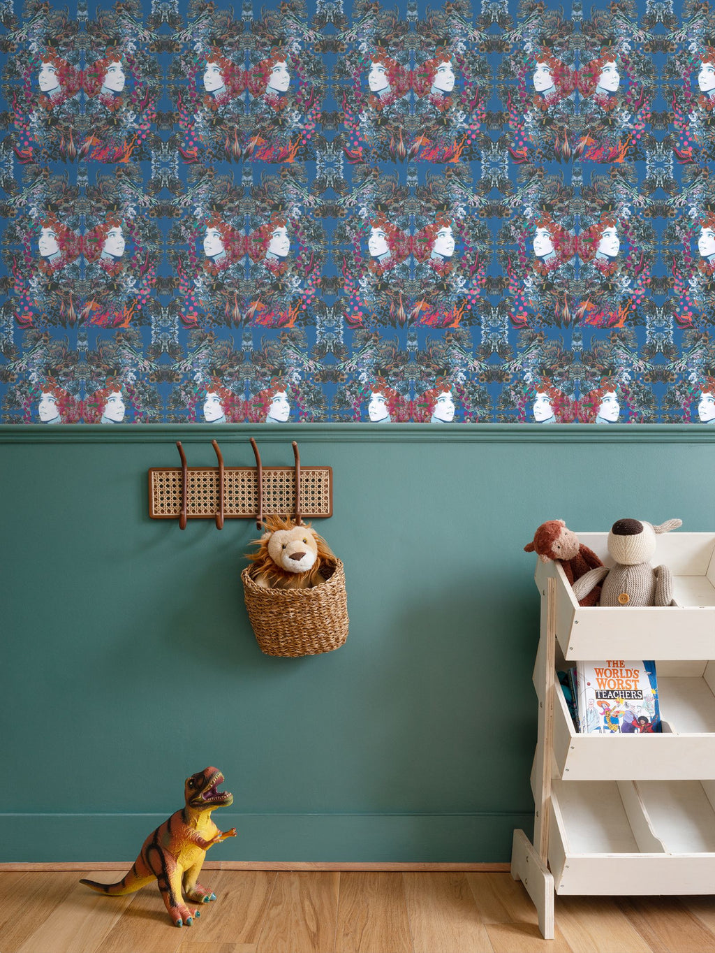 Repeat Pattern Wallpaper Emelia Bloom Royal