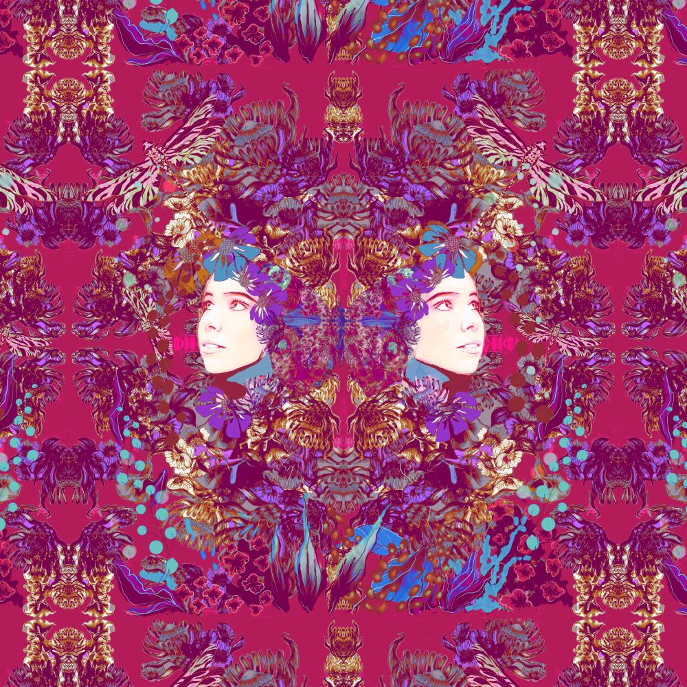 Fabric Printing.  Emelia Bloom Pink