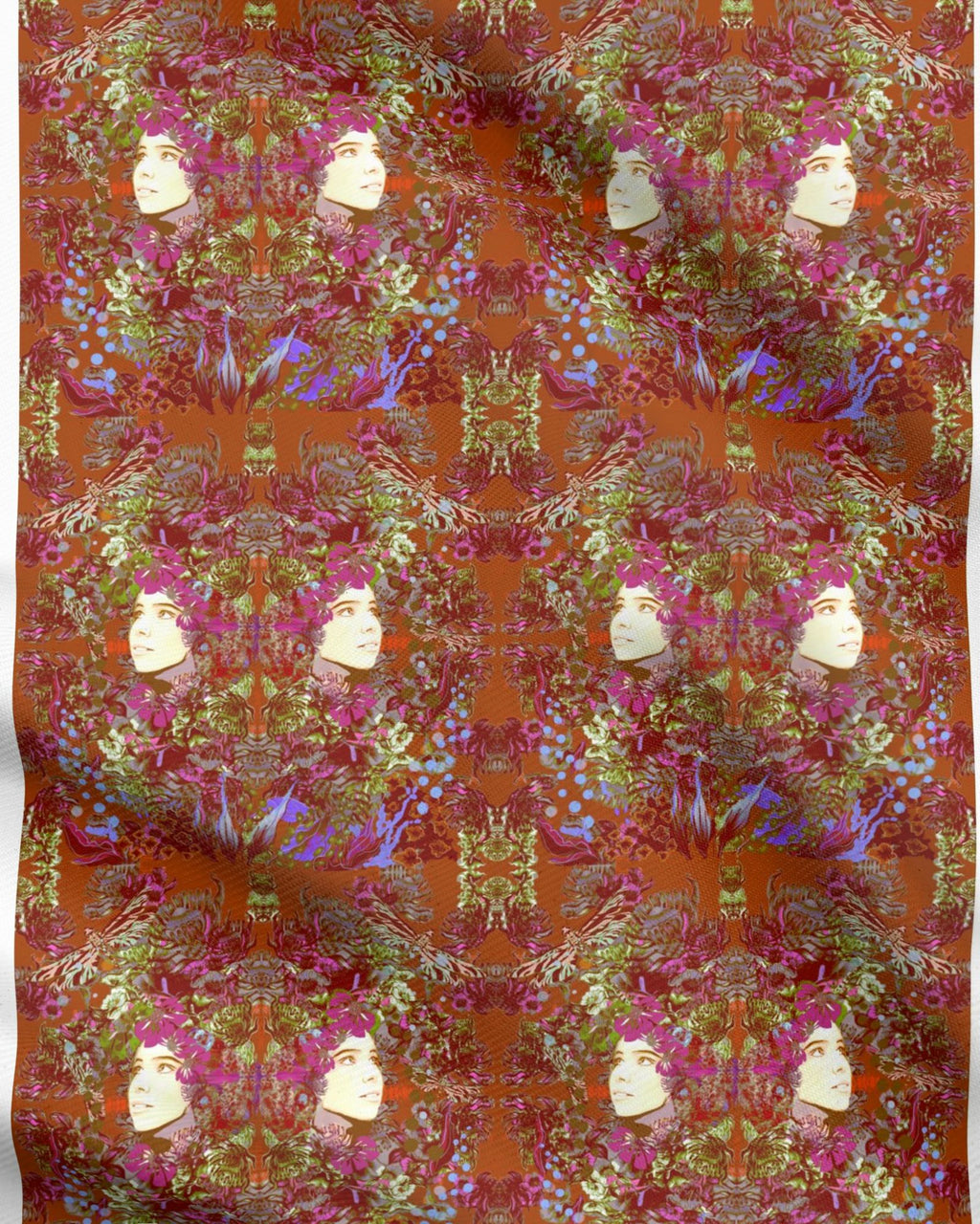 Fabric Printing.  Emelia Bloom Fire