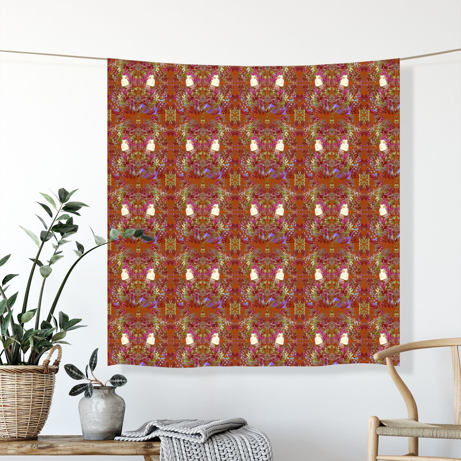 Fabric Printing.  Emelia Bloom Fire