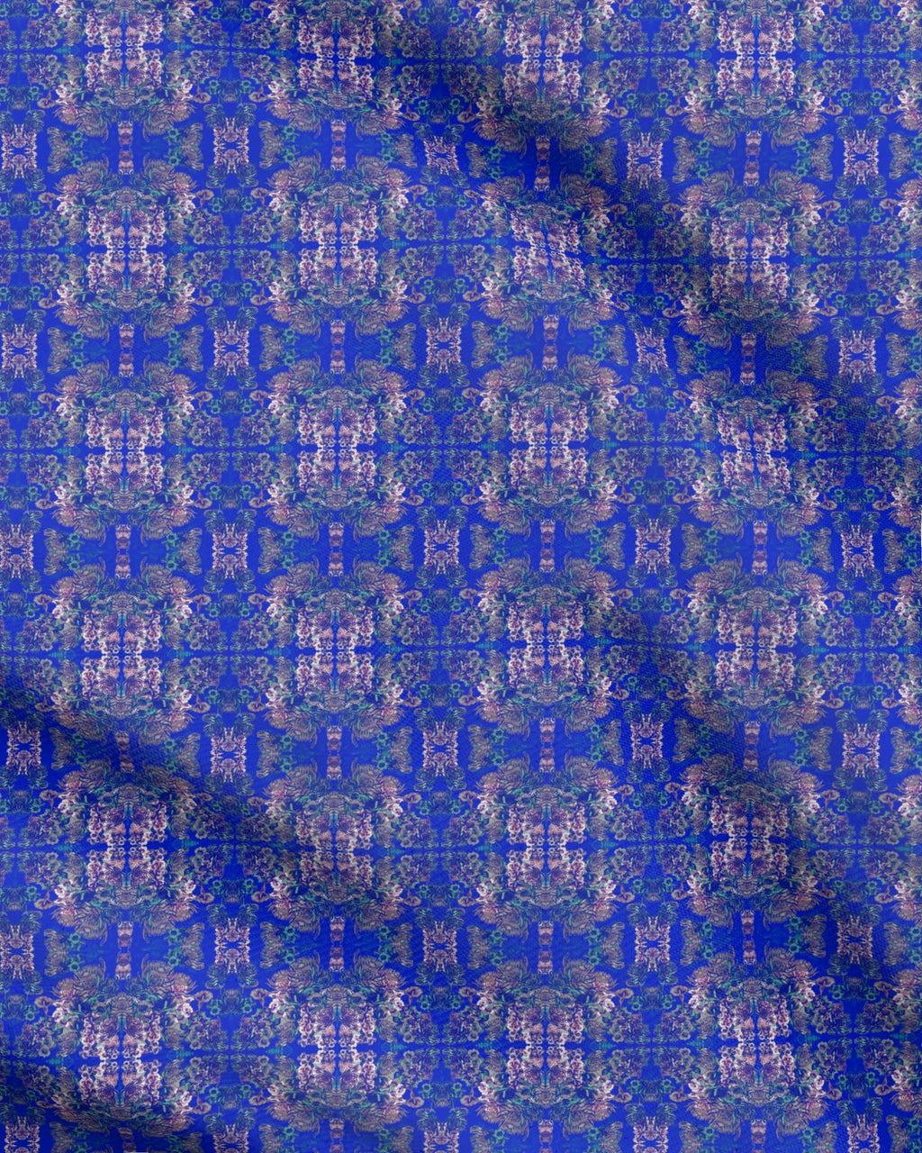Repeat Pattern Fabric. Ophelia Electric Blue