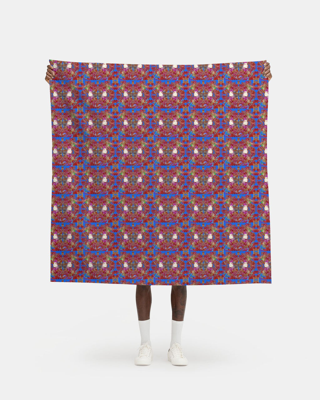 Repeat Pattern Fabric.  Emelia Bloom Blue