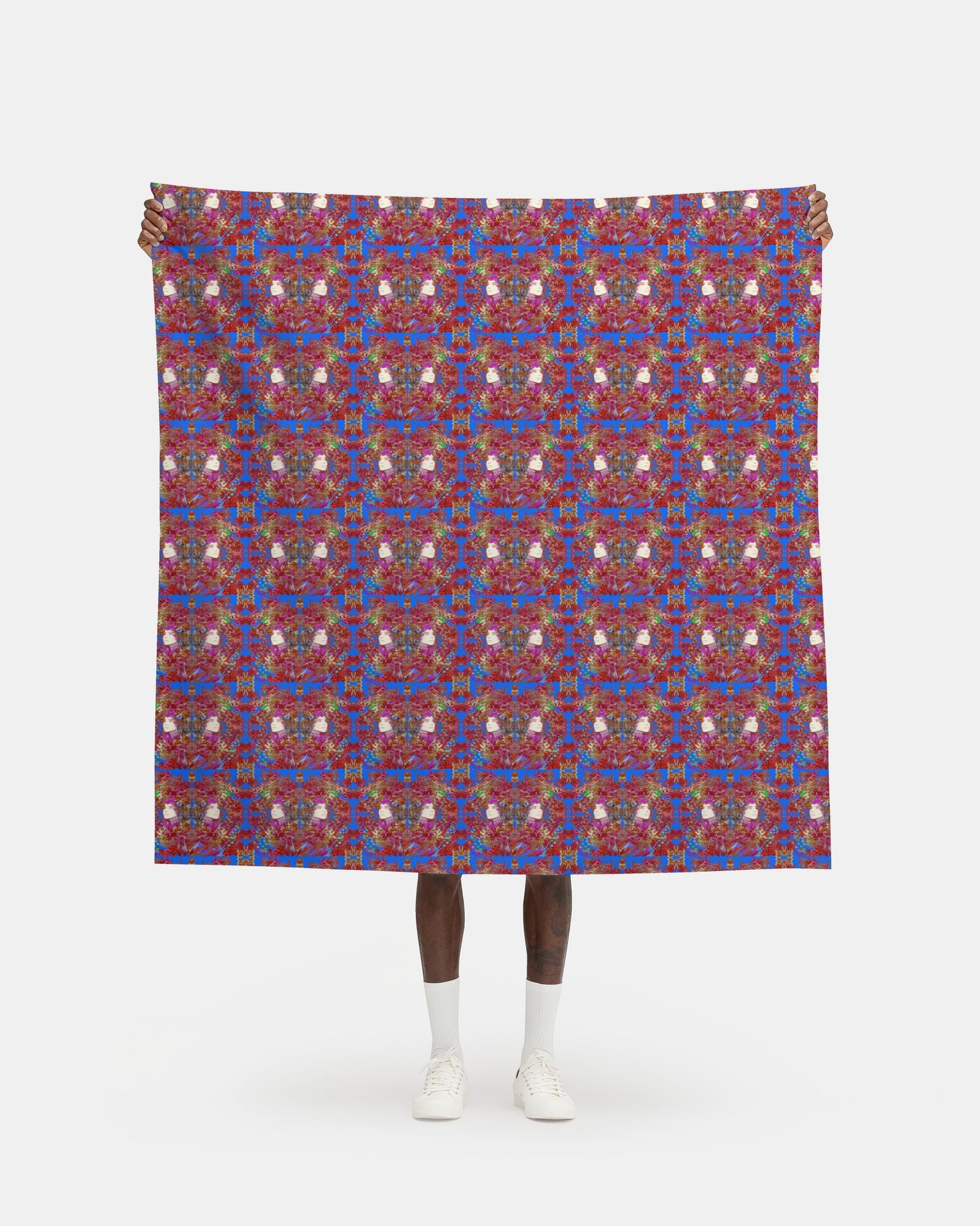 Repeat Pattern Fabric.  Emelia Bloom Blue