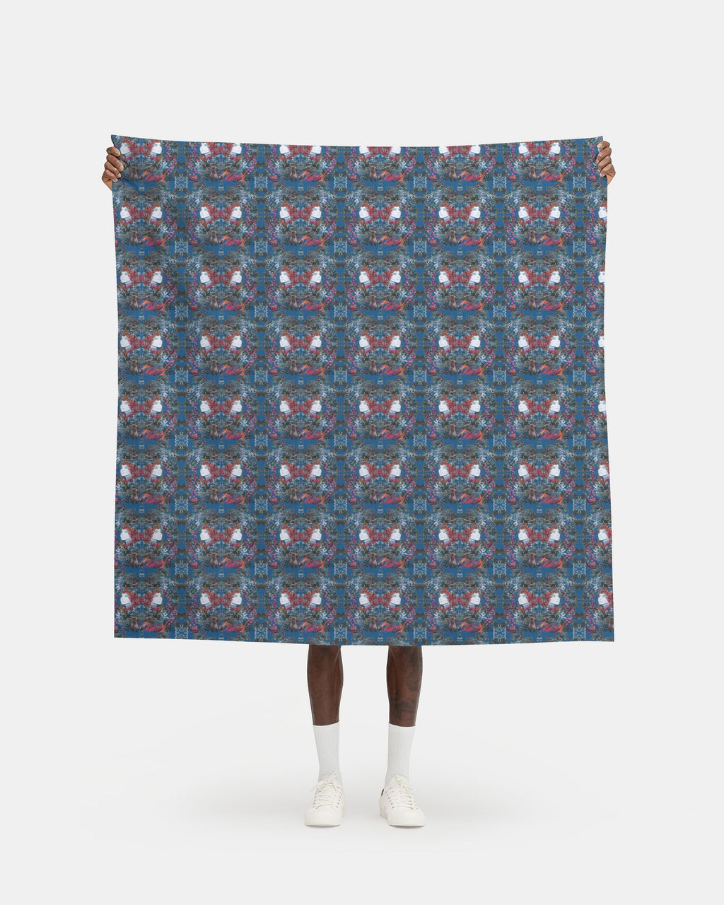 Repeat Pattern Fabric   Emelia Bloom Royal