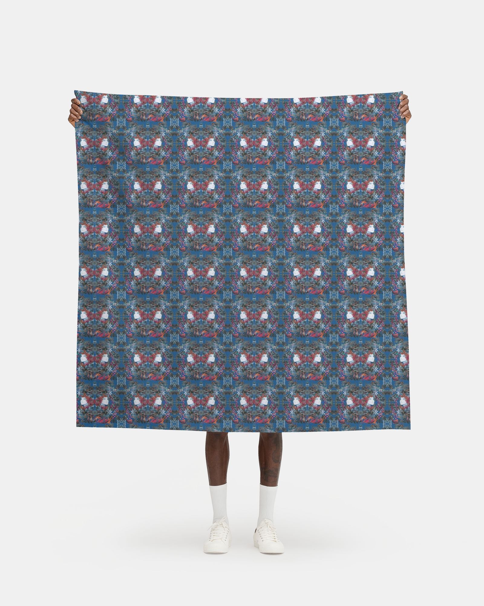 Repeat Pattern Fabric   Emelia Bloom Royal