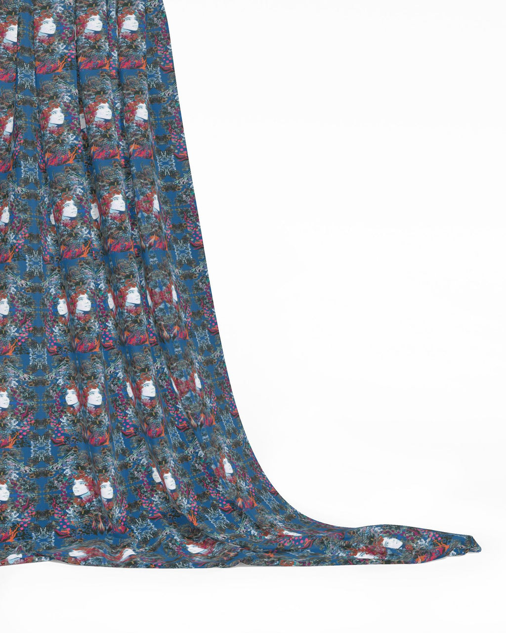 Repeat Pattern Fabric   Emelia Bloom Royal